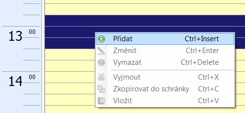 Obr. 2 - Označení více časových úseků