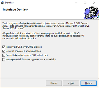 Obrázek: Instalace SQL serveru verze 2019